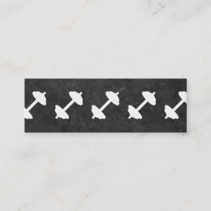 Cartão De Visita Mini Sumbbell   Formador pessoal (ardósia)