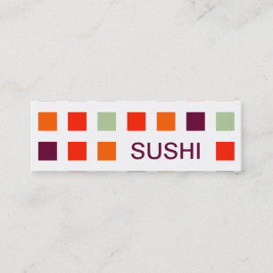 Cartão De Visita Mini SUSHI (quadrados modernos)