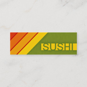 Cartão De Visita Mini SUSHI retro