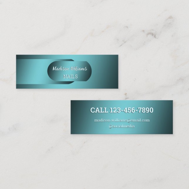 Cartão De Visita Mini Tecnologia Nail (Frente/Verso)