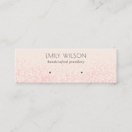 Cartão De Visita Mini Tela brilhante de textura brilhante cor-de-rosa co