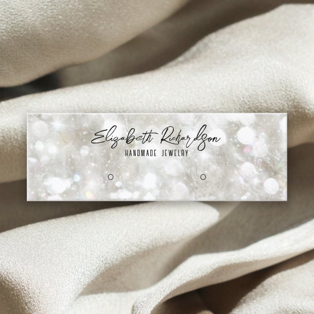 Cartão De Visita Mini Tela Chic Glam Elegant Crystal Jewelry Earring (Criador carregado)