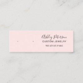 Cartão De Visita Mini Tela de brinco de joias cor-de-rosa com pincel min