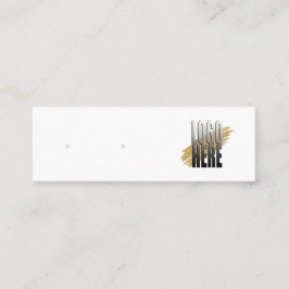 Cartão De Visita Mini Tela de exibição branca do logotipo simples com có