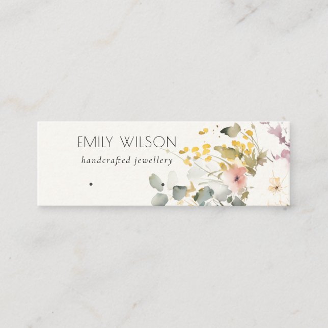 Cartão De Visita Mini Tela do Colo Floral Molho do Arranque do Colo (Frente)