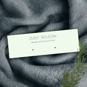 Cartão De Visita Mini Tela Mínima Simples de Altura Verde em Aqua