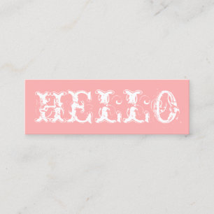 Cartão De Visita Mini Tendência minimalista, simples, rosa pastel moder
