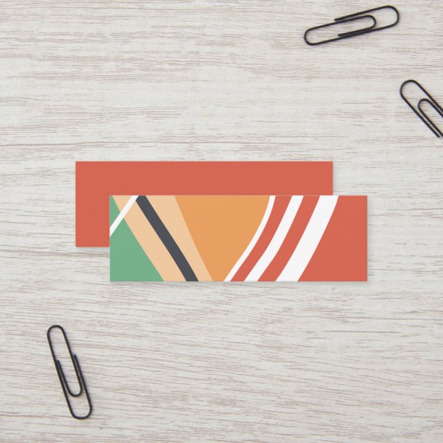 Cartão De Visita Mini terracotta de arte abstrato (Frente/Verso In Situ)