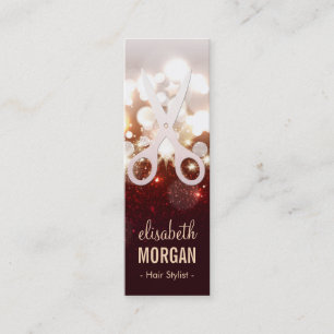 Cartão De Visita Mini Tesoura Fraseável Dourada Sparkasse Hair Stylist