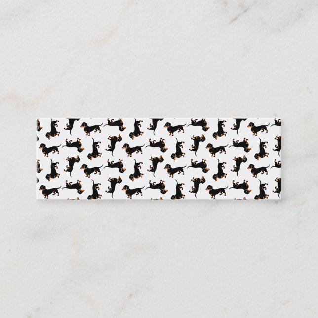 Cartão De Visita Mini Teste padrão bonito do Dachshund (Frente)