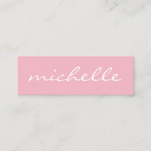 Cartão De Visita Mini Texto Cursive corajoso minimalista