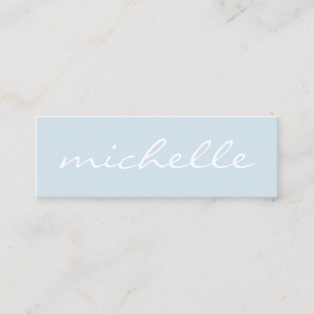 Cartão De Visita Mini Texto Cursivo Mínimo Negrito (Frente)