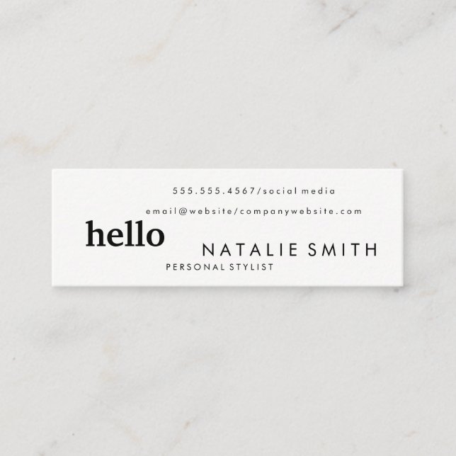 Cartão De Visita Mini Texto Misto (Frente)