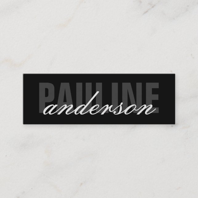 Cartão De Visita Mini Texto Negrito e Rico (Frente)