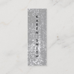 Cartão De Visita Mini Texto Vertical Estilo de Grunge Moderno