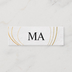 Cartão De Visita Mini Textura circular contemporânea do branco do teste