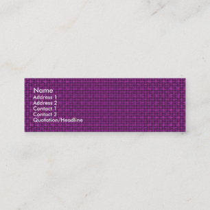 Cartão De Visita Mini Textura de Tecido roxo magenta