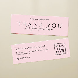 Cartão De Visita Mini Thank You Packaging Inserts for Beauty Items Shop