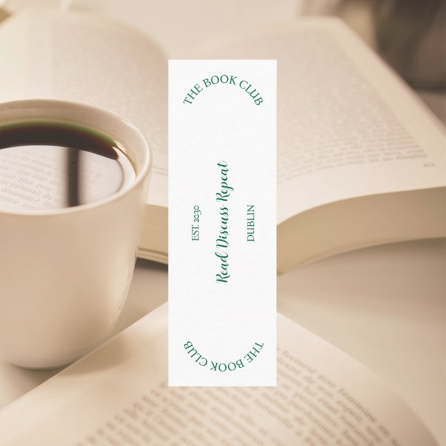 Cartão De Visita Mini The Book Club Crest Read Discussão Repetir (Criador carregado)