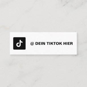 Cartão De Visita Mini Tiktok Visitenkarte Gestalten Schwarz Weiß