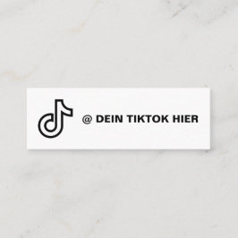 Cartão De Visita Mini Tiktok Visitenkarte Selbst Gestalten Schwarz Weiß