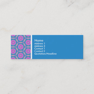 Cartão De Visita Mini Tom de Textura - Padrão Terrazzo - Azul