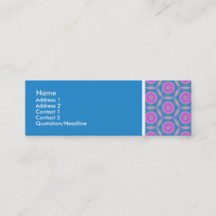 Cartão De Visita Mini Tom de Textura - Padrão Terrazzo - Azul