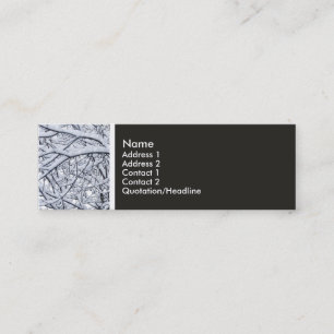 Cartão De Visita Mini Tom de Textura - Ramificações de Neve