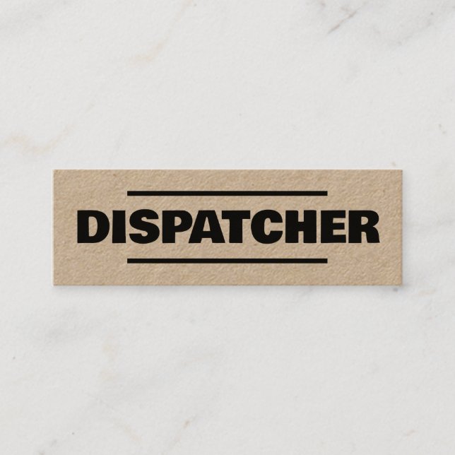 Cartão De Visita Mini Transportador Broker Dispatcher Kraft (Frente)