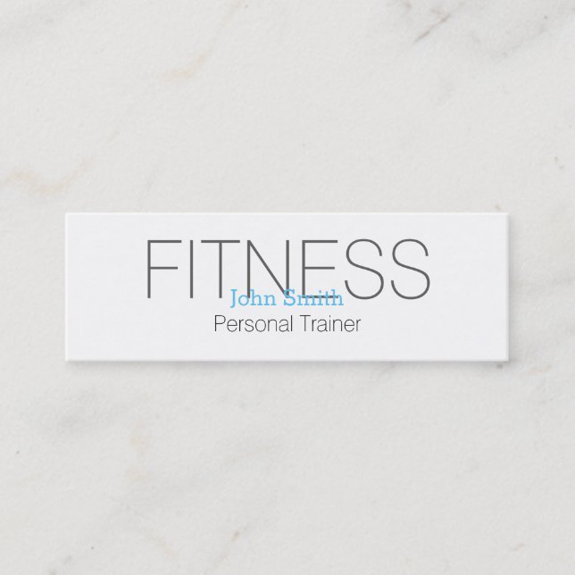 Cartão De Visita Mini Treinador de Malhações Pessoal Elegante Moderno (Frente)
