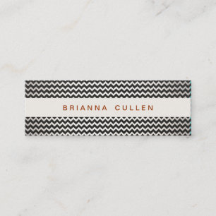 Cartão De Visita Mini Trendy Chevron Elegante, Moda e Beleza