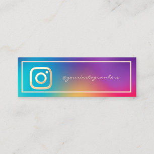 Cartão De Visita Mini Trendy Instagram Holographic