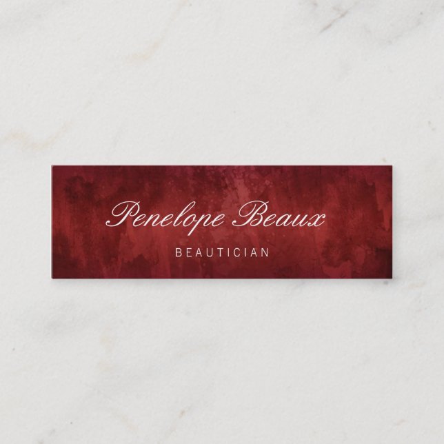 Cartão De Visita Mini Trendy Red Vintage (Frente)