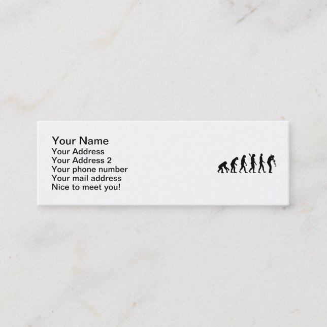 Cartão De Visita Mini Trombone da evolução (Frente)