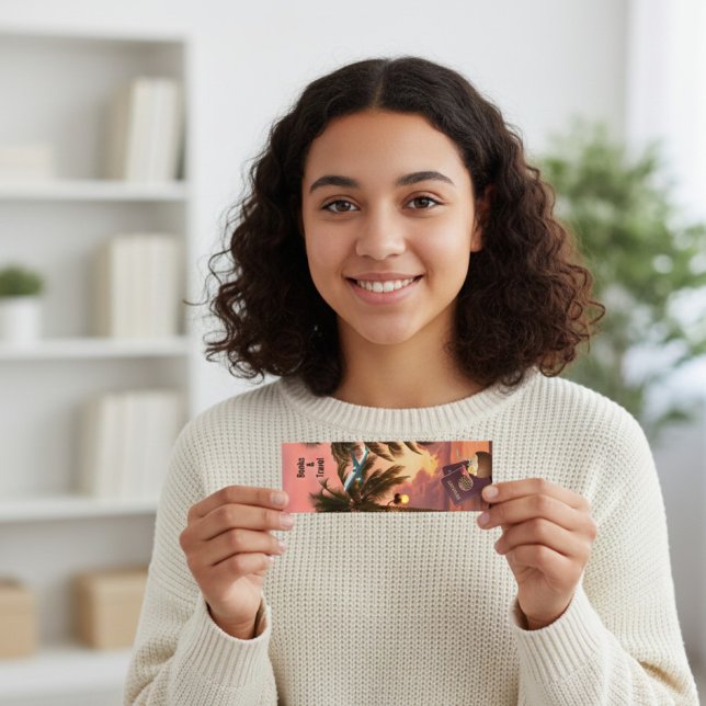 Cartão De Visita Mini Tropical Getaway Bookmark (Criador carregado)