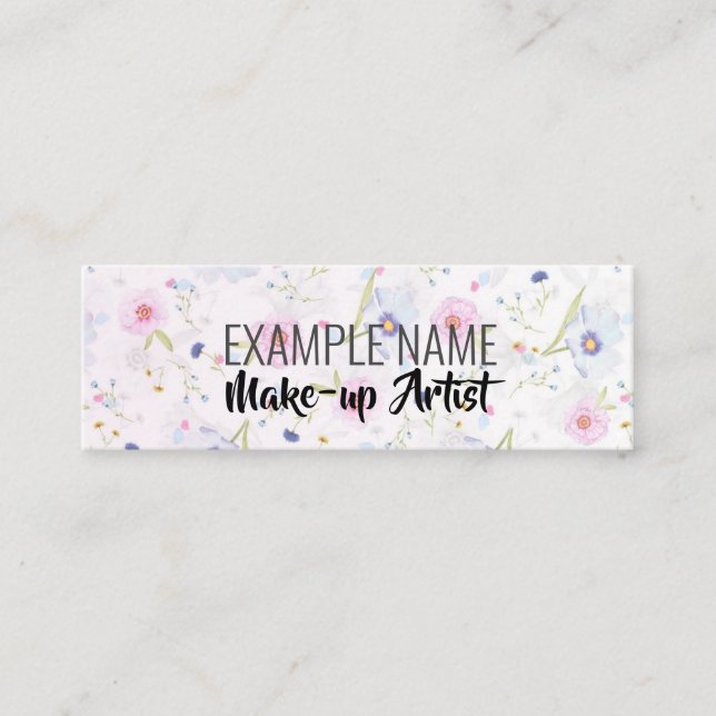 Cartão De Visita Mini Twitter personalizado "Floral Bloom" (Frente)