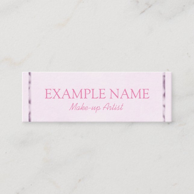 Cartão De Visita Mini Twitter personalizado "Pink Leaf" (Frente)