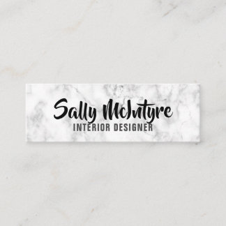 Cartão De Visita Mini Twitter personalizado "White Marble"