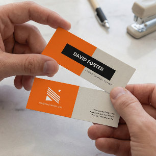Cartão De Visita Mini Typist Profissional - Na moda Elegante simples