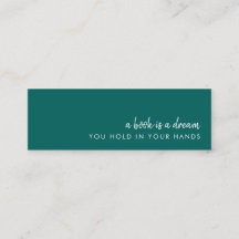 Um Livro é um Sonho | Mini Cartão de Indicador Ver