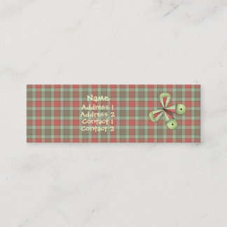 Cartão De Visita Mini Uma borboleta Profilecard do jardim do país