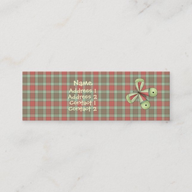 Cartão De Visita Mini Uma borboleta Profilecard do jardim do país (Frente)