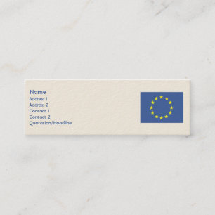 Cartão De Visita Mini União Europeia - magro