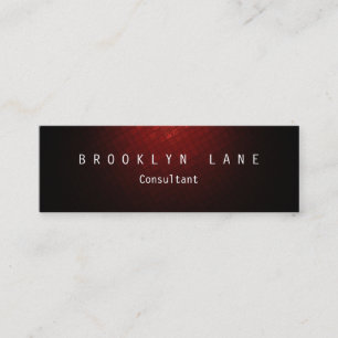 Cartão De Visita Mini Único Slim Vermelho Comum Simples