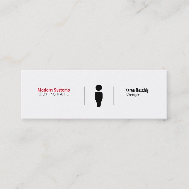 Cartão De Visita Mini Variação de Grade Simples (Frente)