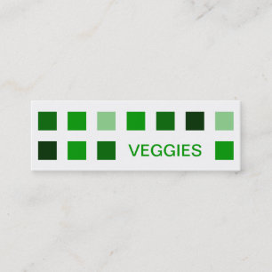 Cartão De Visita Mini VEGGIES (quadrados-mod)