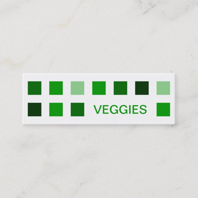 Cartão De Visita Mini VEGGIES (quadrados-mod) (Frente)