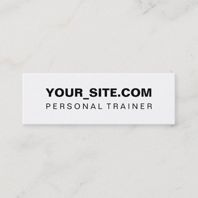 Cartão De Visita Mini Venda pessoal do Web site do instrutor (Frente)