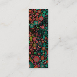 Cartão De Visita Mini Verde retro geométrico da cerceta dos padrões | |