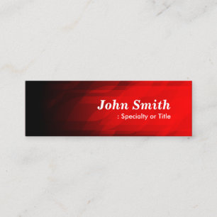 Cartão De Visita Mini Vermelho Escuro Simples e Moderno